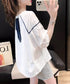 Denim patchwork cardigan